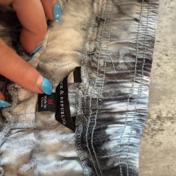 Rock and Republic tie dye joggers casual pull on pants ankle y2k womens M - Picture 5 of 6